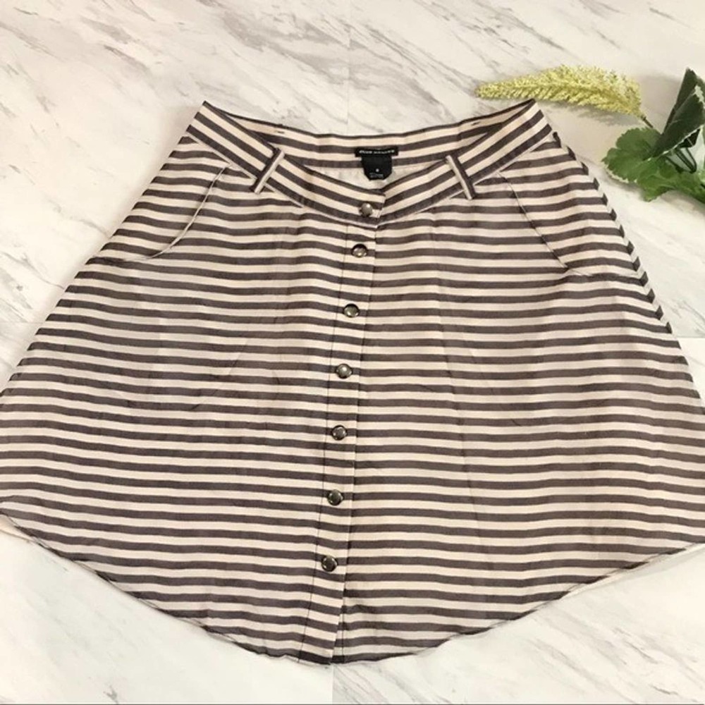 Club Monaco Silk Striped Mini Skirt Size 0